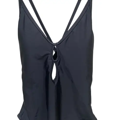 Relleciga V Neck Cutout One Piece Swimsuits Bathing Suits Black Size Small