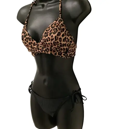 Victoria’s Secret PINK Leopard Top & Xhilaration String Bikini Bottoms. Brown Size undefined