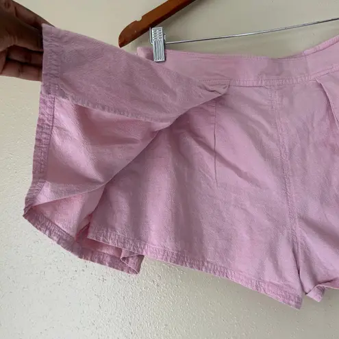 Free People  Pink Pleated Cotton Skort Size 6