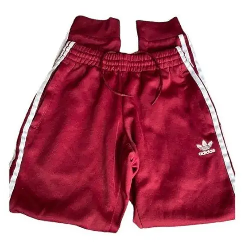 Adidas #2282 -  Maroon Track Stripe Pants Sz Small GUC