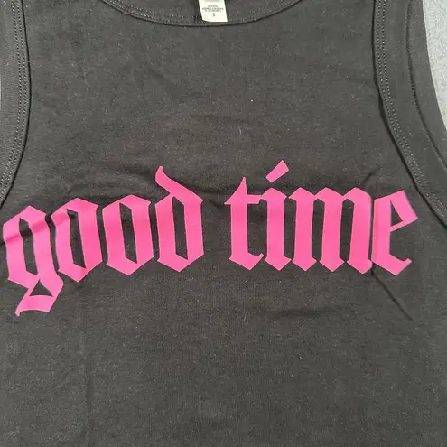 Laura Marano Good Time Bad Time Tank Top Womens L Crop Shirt Music Band Tour Black Size L