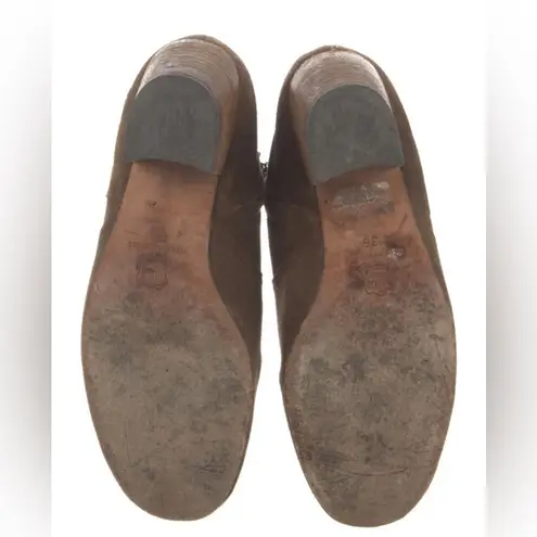 Isabel Marant Brown Dicker Suede Low Western Cowboy Boots sz 36.5