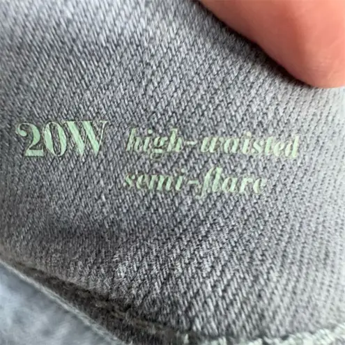 Ryegrass Women's Gray High Waist Semi Flare Jeans Size 20W