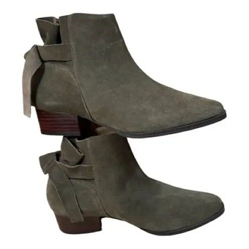 Aerosoles Crosswalk top leather ankle boots tie back booties wide width shoes