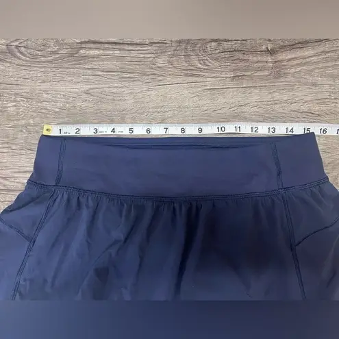 Lululemon navy blue‎ asymmetric skort size 8 Blue