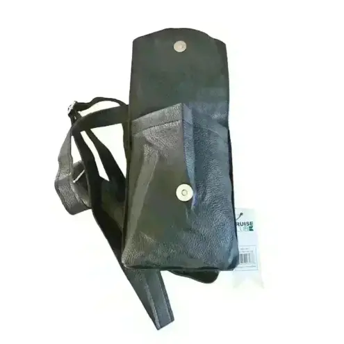 NWT Cruise Club Black Faux Leather Embellished Convertible Backpack