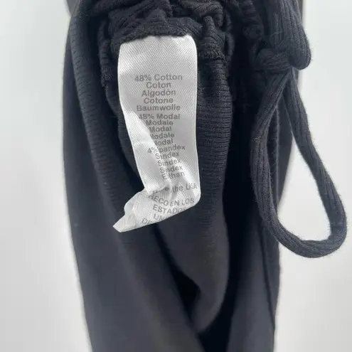 Michael Stars NEW Marine Dress Size Small Black Ribbed Ruched Tie Maxi Bodycon