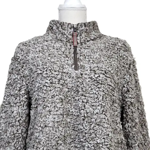 Weatherproof Original Vintage Faux Fur Sherpa Quarter Zip Pullover Size Large