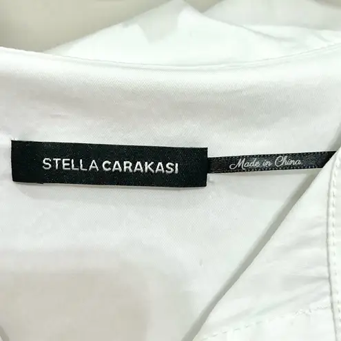 Stella Carakasi Tiburon Tunic White Sz S Cotton Blouse Shirt Top