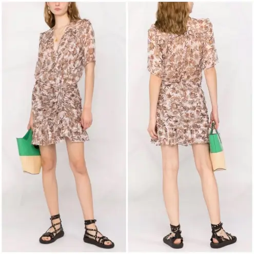 Veronica Beard ππ Dakota Dress Silk ~ Blush Multi-Color Floral Print 4 NWOT