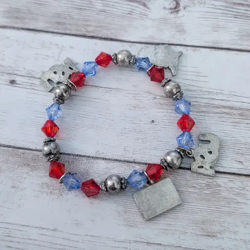 USA America Theme Stretch Bracelet