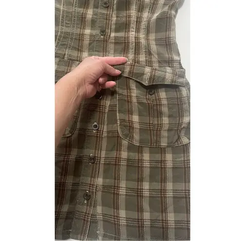 Democracy  Tencel Plaid Dress in Earth Tones