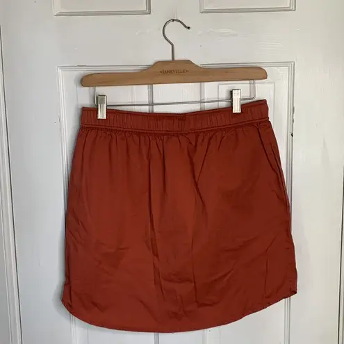 Evereve Sundry Sunday Skirt with Bungee Drawcord in Terra rust brick W-645 Sz M