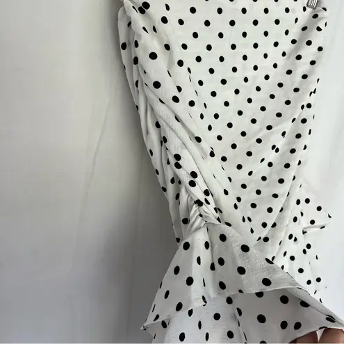 Petal and Pup NWT Tegan ruffle mini skirt polka dots size 12 white black