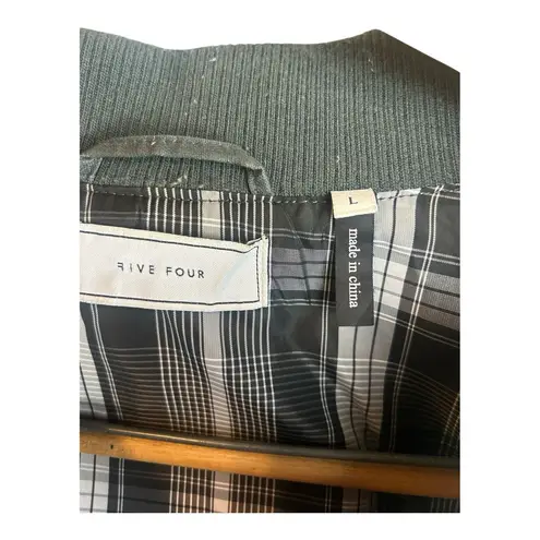 Five Four Bomber Jacket Mens Size Large Two Toned Blue Black