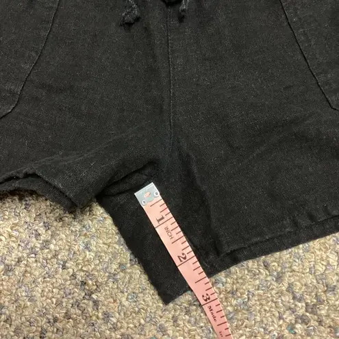 Rewind Black Linen Tie w/ Front & Back Pockets Shorts Size Juniors XS