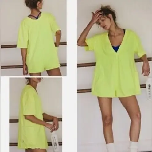 Free People Movement NWT FP HOT SHOT TEE ROMPER SIZE LARGE