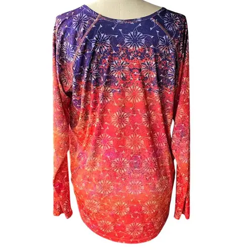 NWOT ~ Reel Life Defender Series L/S Sun Ray Sundial Fish Top ~ Women's Size XXL Orange