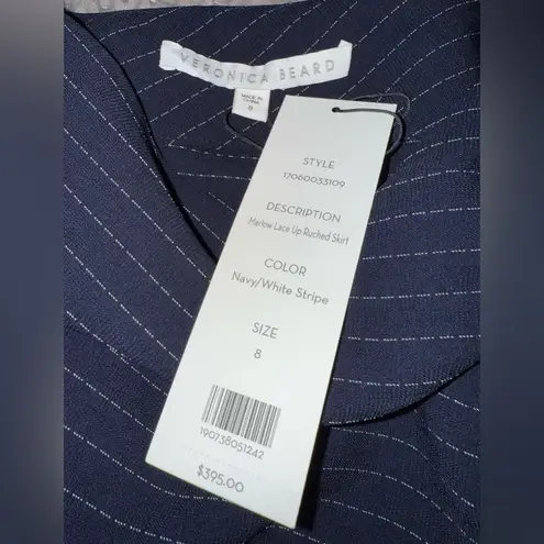 Veronica Beard NWT  Marlow Lace Up Skirt Navy Blue $395