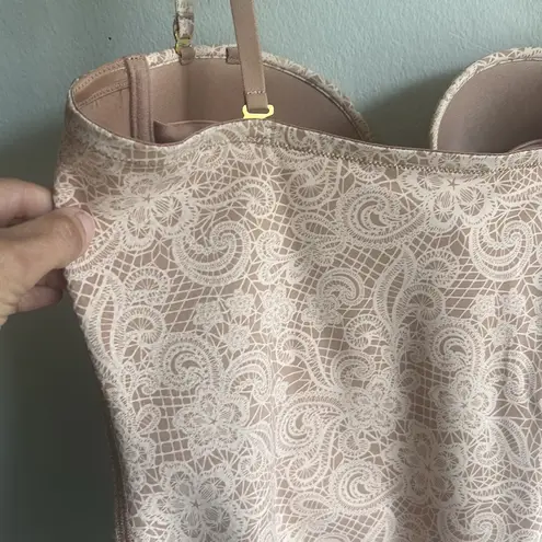 + BODY By Haart + Lieu Beige Powersuit Bodysuit Shapewear Size 34B Medium NWT Tan