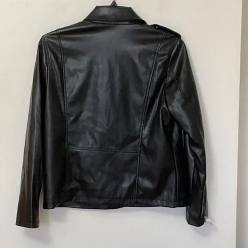 Scoop Women's Faux Leather Moto Jacket Size Medium 8