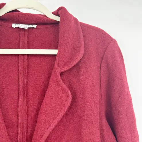 Pendleton Womens 100% Lambs Wool Two Button Preppy Career Blazer Size XL Peite