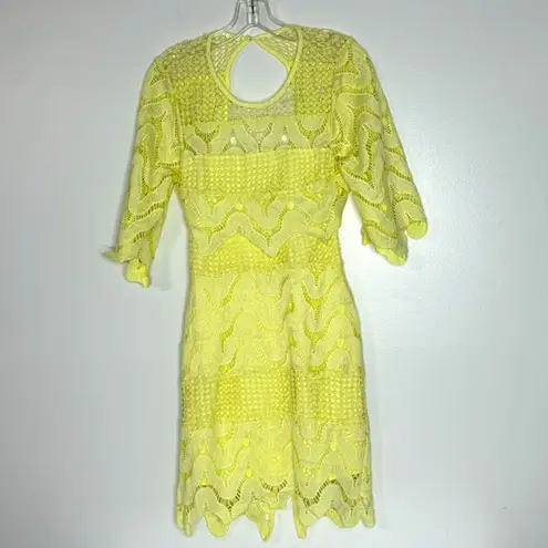The Clothing Company Lemon Yellow Lace Dress