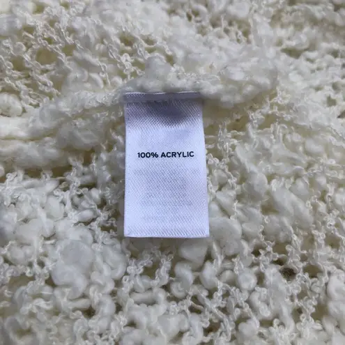 Leith  Sweater Ivory White Round Neck Long Sleeve Acrylic Pullover Women's Medium thumbnail 9