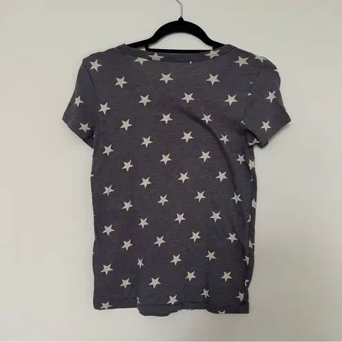 Alternative Apparel Earth Navy Blue White Star Fitted Tshirt Size S