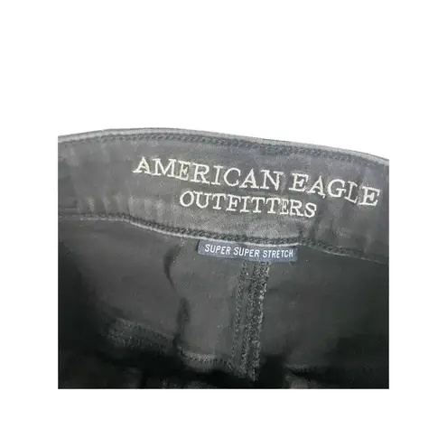 American Eagle Shorts Black 2 Super Stretch X Hi-Rise Shortie Raw Hem Stretch