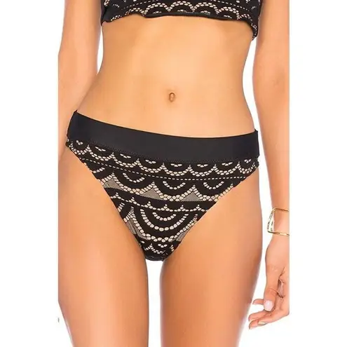 PilyQ New. black lace high rise waisted bikini bottom. Size small