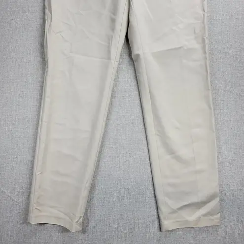 Charter Club Womens Pants Size 4 Beige Classic Fit Tummy Slimming Belted Slacks