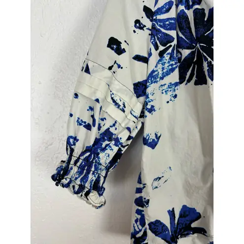 Marie Oliver Lara Top Blouse in Aloha Crisp Cotton Size Small