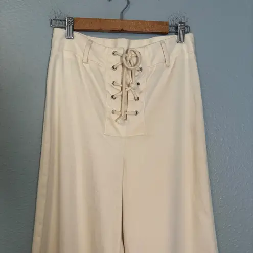 Baserange Women's Bayou Wide Leg Pants Off White Size 29 Organic Cotton Neutral