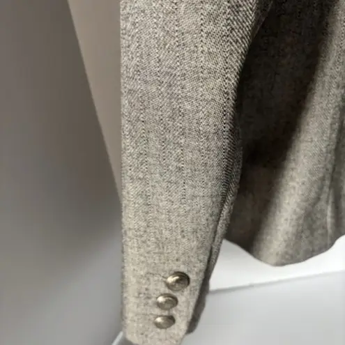 John Meyer Collection Gray Blazer 12 Tailored Timeless Classic Career 1 Button