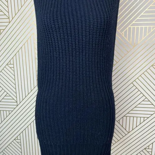 ALLSAINTS Mouleon Sweater Tunic Vest Dress Sleeveless Knit Navy Blue Size Small