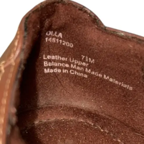 Naturalizer Leather Loafers Size 7.5 Olla Square Toe Slip On Shoes