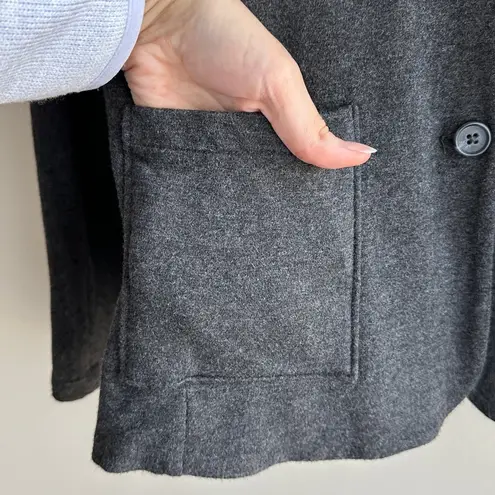 Tahari Dark Grey Stretch Sweatshirt Blazer, Casual Workwear, Size Medium