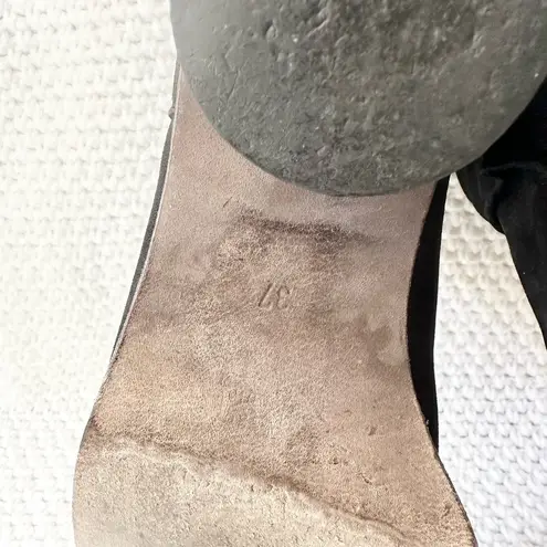 LD Tuttle The Marble Twist Knot Black Leather Pointed Ankle Boot Booties 37 Size undefined