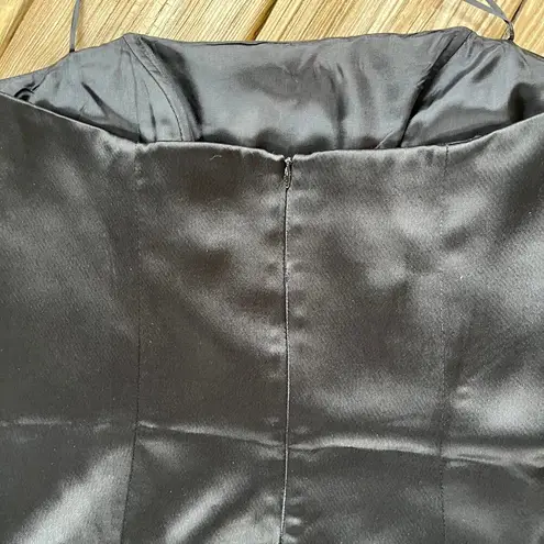 ABS Allen Schwartz ABS Evening Allen Schwartz Vintage Black Satin Strapless Mini Dress Size 6.