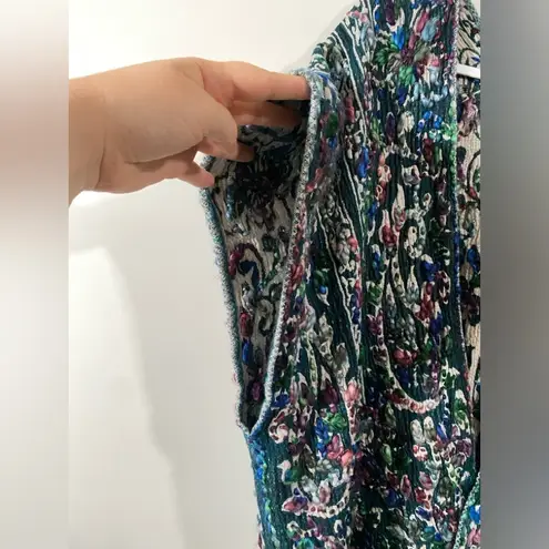 Soft Surroundings Multicolor Shrug Sweater One Size Open Cardigan Green