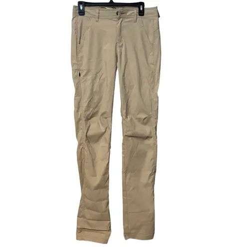 prAna NWT Khaki Stretch Zion Mid Rise Pants Size 4 T Tall