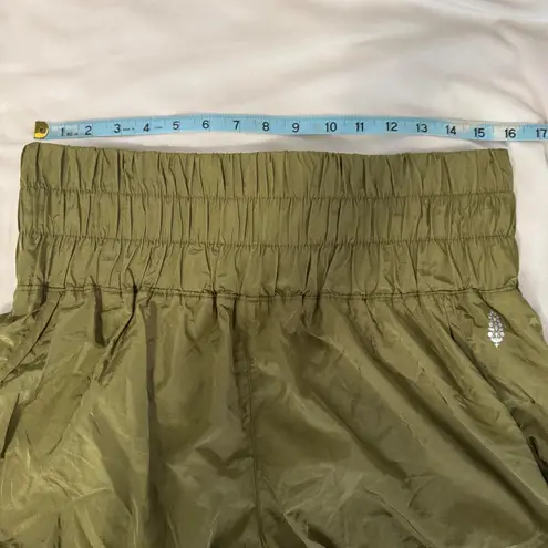 Free People Movement Olive Green Smocked Waist Athletic Shorts Women XL