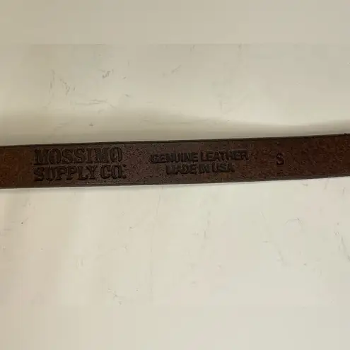 Mossimo Supply Co. Women’s Dark Brown Leather Belt Ornate Silver Buckle Size S