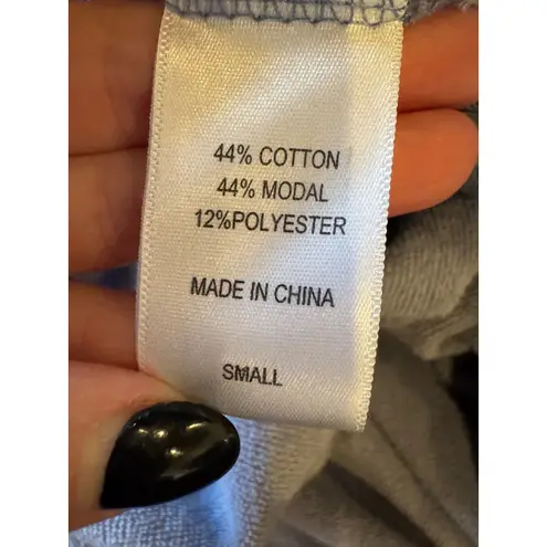 iRELAX Dress Women Small Blue Terry Cloth Hoodie Sleeveless Maxi Lounge Robe