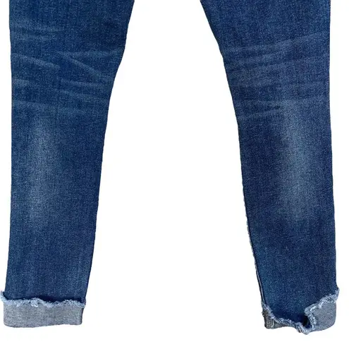 DL1961  SZ 27 Florence Instasculpt Cropped Jeans Mid-Rise Zip-Fly Distressed Cuff