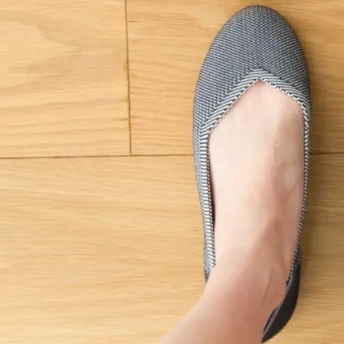 Rothy's Gray Rounded-Toe Flats Womens Size 9.5 Slip On Shoes