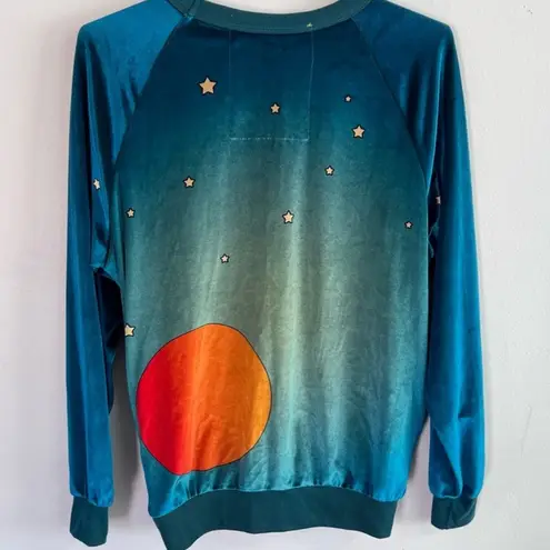 Aviator Nation — CELESTIAL SUN GALAXY VELOUR CREW NWT (oversized)