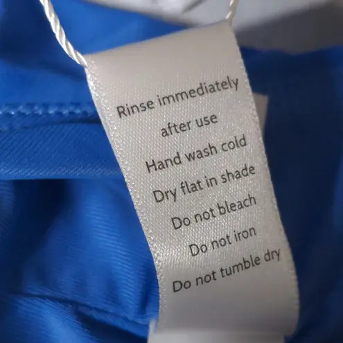 ANDIE The Lagos One Piece Blue Halter Adjustable Cheeky Bottom M New