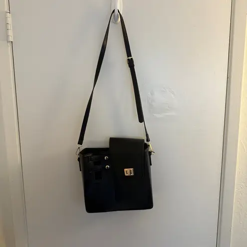 Source Unknown Elegant Black Shoulder Bag for Stanley/Tumbler Cups